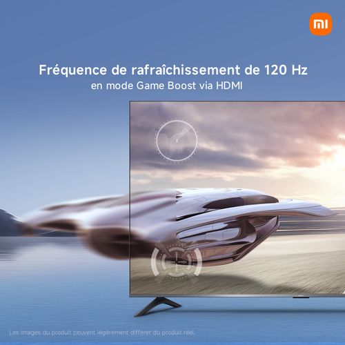 Téléviseur UHD 4K QLD 55'' XIAOMI 139cm ELA5974EU Noir vue de profil