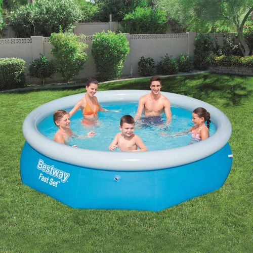 Piscine Gonflable Fast Set Rond 305x76 Cm 57266 Hors Sol Jardin Patio Terrasse Extérieur