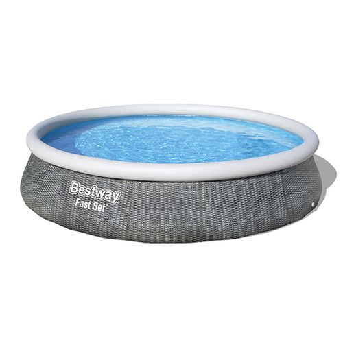 Piscine gonflable Autoportée Fast Set Aspect Rotin 3,96 x 0,84 m avec pompe filtration