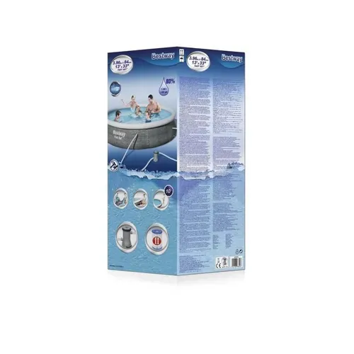 Piscine gonflable Autoportée Fast Set Aspect Rotin 3,96 x 0,84 m avec pompe filtration