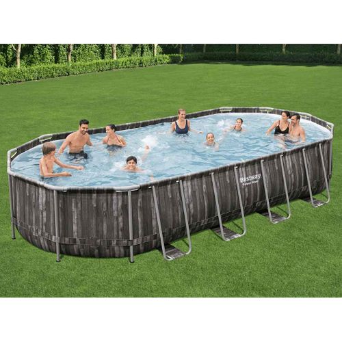 Ensemble De Piscine Ovale 7,32x3,66x1,22 M
