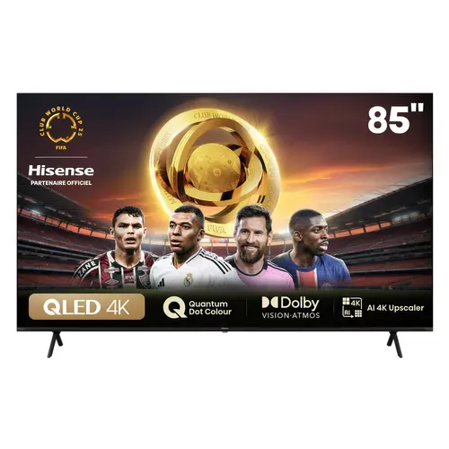 Téléviseur 4K QLED 85'' 215 cm HISENSE 85E7NQ vue de face