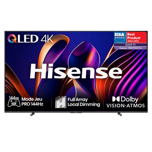 Téléviseur QLED 100'' 254 cm HISENSE 100E7NQ PRO