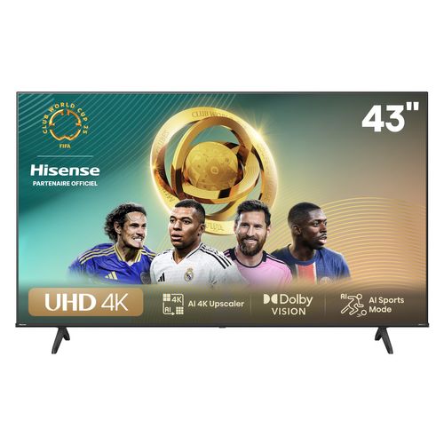TV LED 43" (109 cm) 4k Ultra HD Smart TV Wifi Noir - 43A6N