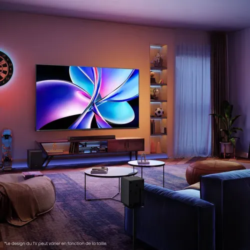 Téléviseur 4K QLED 55'' 139 cm HISENSE 55E77Q PRO vue d'ambiance 1