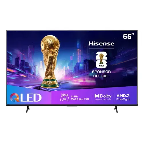 Téléviseur 4K QLED 55'' 139 cm HISENSE 55E77Q PRO vue de face