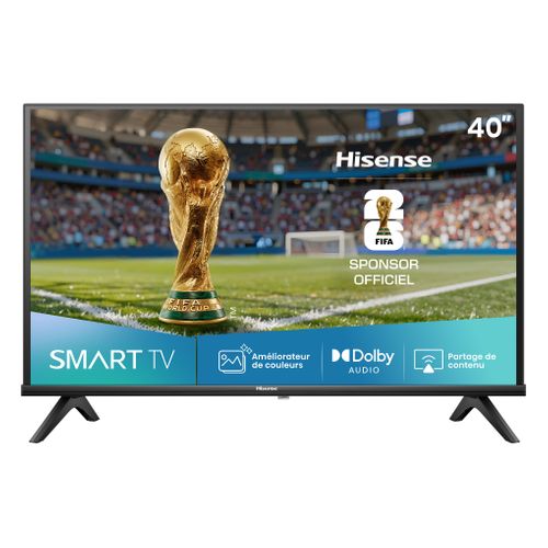 Téléviseur Full HD 40'' 100cm HISENSE 40A4Q Noir vue de face