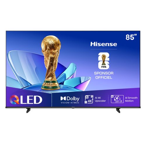 Téléviseur 4K QLED 85'' 215 cm HISENSE 85E7Q vue de face