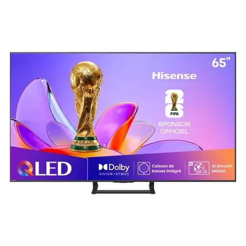 Téléviseur 4K QLED 65'' 164 cm HISENSE 65A76Q vue de face
