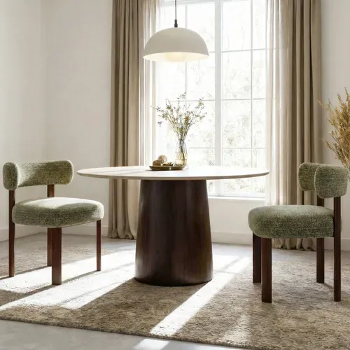 Lot De 2 Chaises Salle à Manger En Bois Massif, Design épuré Et Chaleureux, Vert