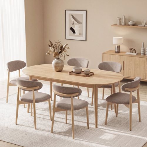 Lot De 2 Chaises En Bois Massif, Style Nordique, Pour Salle à Manger Et Cuisine, Marron