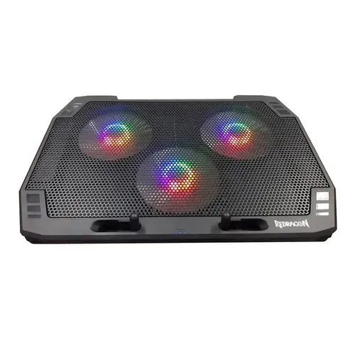 Support Ventilé (gcp511) Ingrid Pour Ordinateur Jusqu'à 17" - Retroéclairage Rgb - 3 Ventilateurs