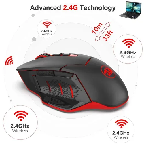 Souris Gamer Mirage (m690) Sans Fil / Wireless 7 Boutons, 4800 Dpi, Optique, Recepteur Usb