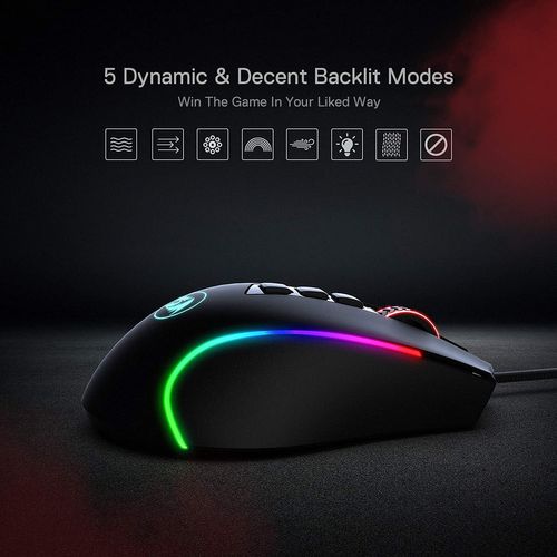 Souris Gamer M612 Predator Rgb Filaire 8000 Dpi 11 Boutons Programmables Et 5 Modes Rétroéclairés