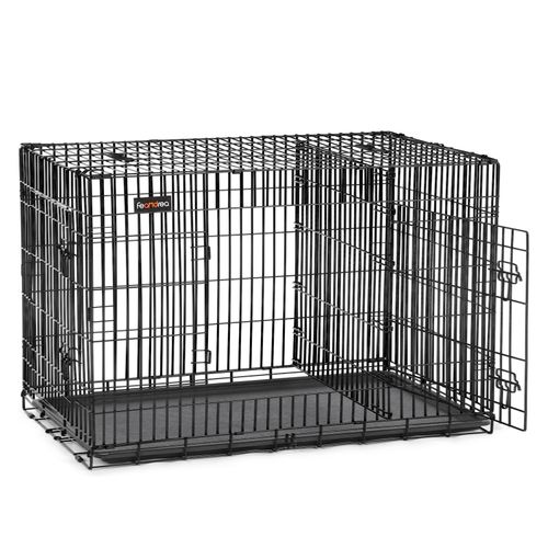 Cage Pour Chien, Avec 2 Portes, 107 X 70 X 77,5 Cm, Noir