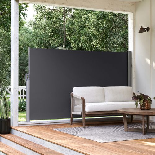 2 X 3 M (h X L), Store Latéral, Brise-vue Rétractable, Paravent, Gris