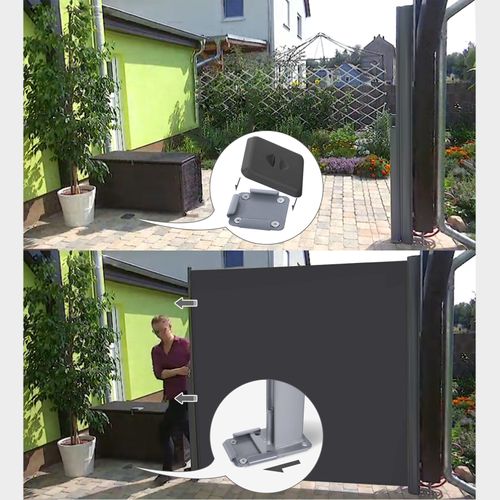 2 X 3 M (h X L), Store Latéral, Brise-vue Rétractable, Paravent, Gris