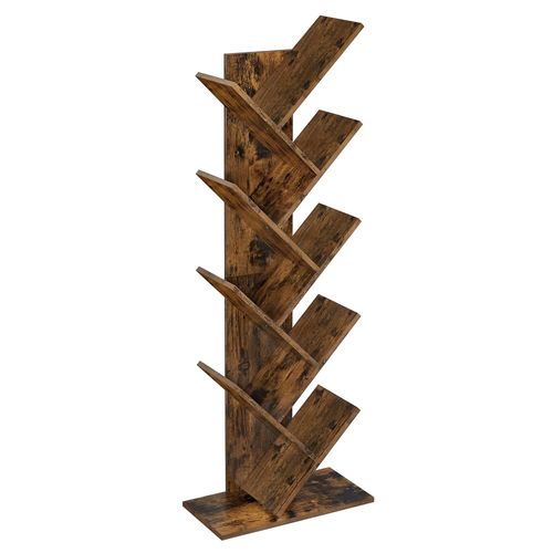 Bibliothèque, Étagère à 8 Niveaux, Meuble De Rangement, En Forme D’arbre, Pour Salon