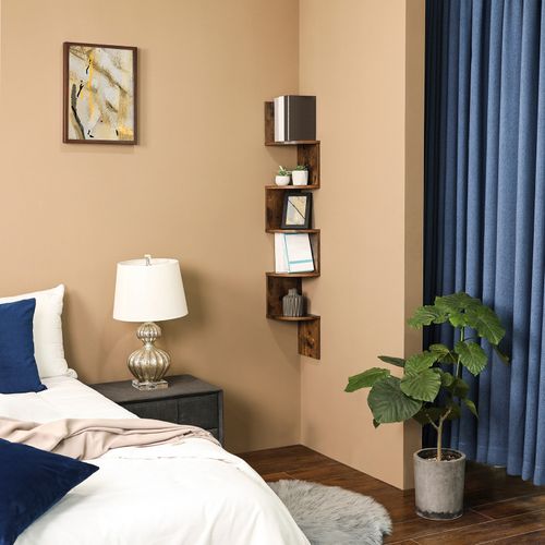 Étagère D'angle, Style Industriel, Étagère Murale, Étagère En Forme Zigzag Vintage