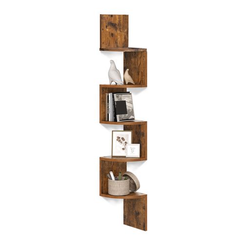 Étagère D'angle, Style Industriel, Étagère Murale, Étagère En Forme Zigzag Vintage