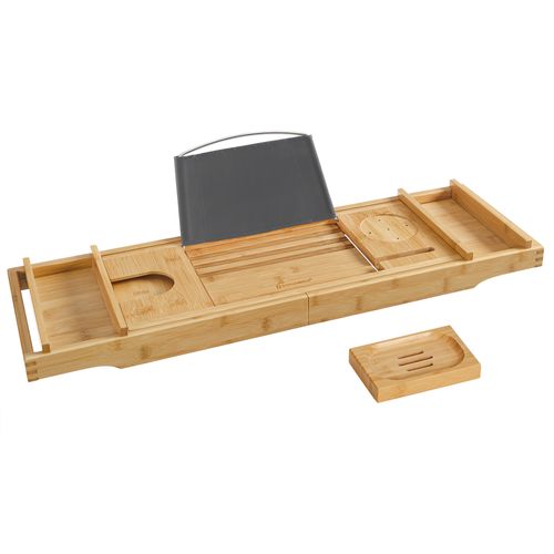 Pont De Baignoire Extensible Plateau De Baignoire En Bambou