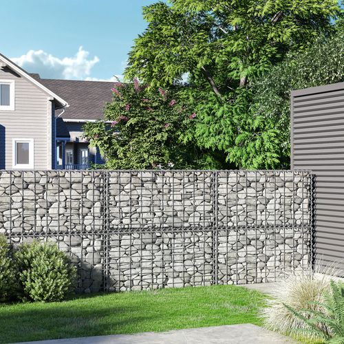 Gabion à Pierres, Acier Galvanisé Antirouille, 100 X 50 X 50 Cm, Décoration Jardin