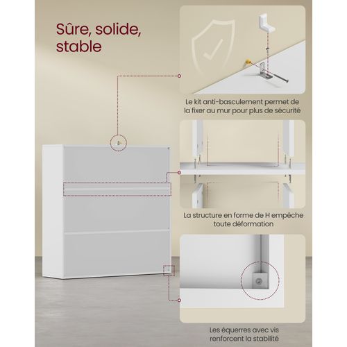 Bibliothèque, Étagère, Meuble De Rangement, Armoire, Pour Salon, Chambre Blanc