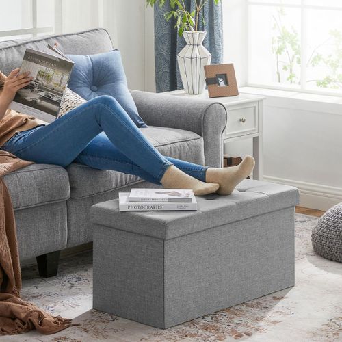Banc de rangement avec couvercle amovible Siège pouf Coffre de