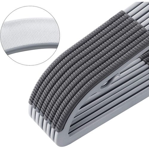 Lot De 30 Cintres, Cintres Robustes En Plastique, Antidérapant, Longueur De 42 Cm, Gris Crp20g30