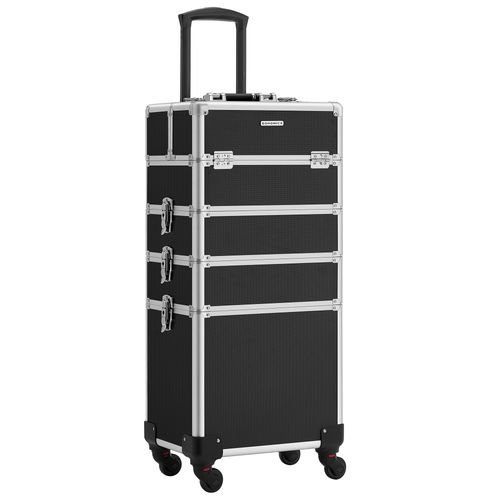 SONGMICS Valise de Maquillage Professionnel 3-en-1, XXL, 34 x 24 x 70,5