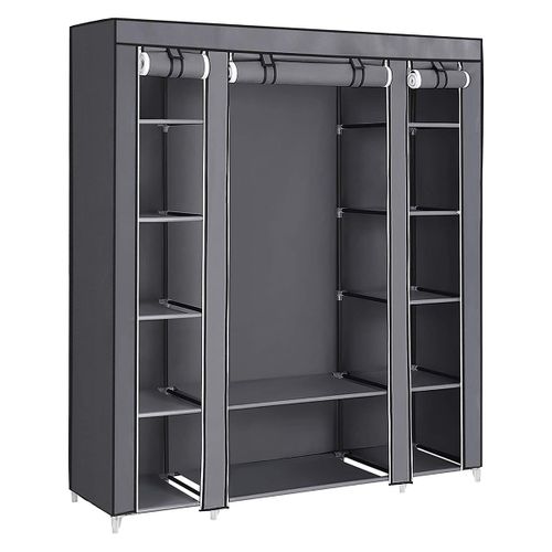 Penderie Pliable En Tissu Avec Tringle Et étagères - L140 Cm