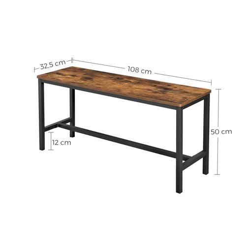 Bancs De Salle à Manger, Lot De 2,  Marron Rustique Ktb33x