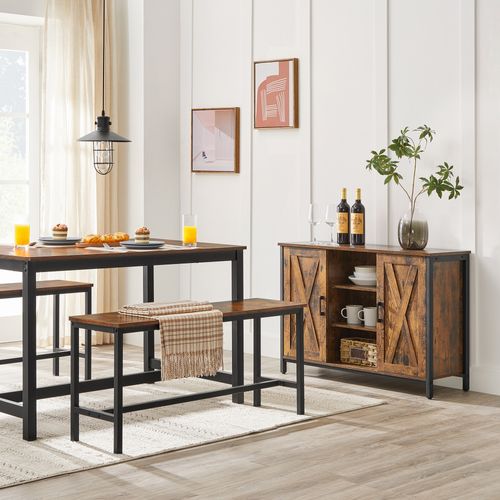 Bancs De Salle à Manger, Lot De 2,  Marron Rustique Ktb33x