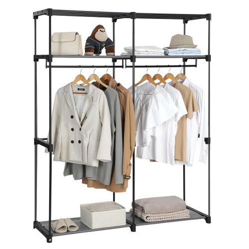 Penderie Portable Avec Barre De Suspension, , 140 X 43 X 174 Cm, Gris Ryg02gy