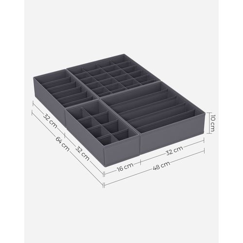 Lot De 8 Boîtes De Rangement En Tissu Organiseur De Sous-vêtements Pliables