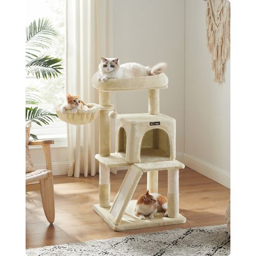 Arbre à Chat, Tour De Jeux, Grand Plate-forme, Beige