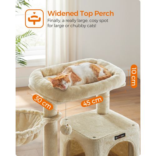 Arbre à Chat, Tour De Jeux, Grand Plate-forme, Beige