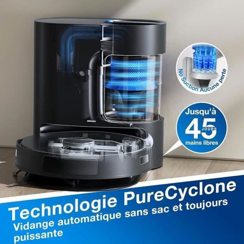Aspirateur Robot Deebot N20 Pro Plus, Robot Aspirateur Laveur 8000pa Avec Vidange Automatique Pouss