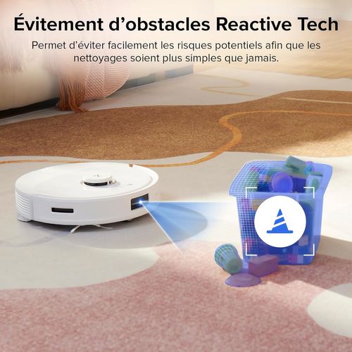 Q8 Max Robot Aspirateur Possède les Deux Brosses, L'aspiration de 5500 Pa - Blanc