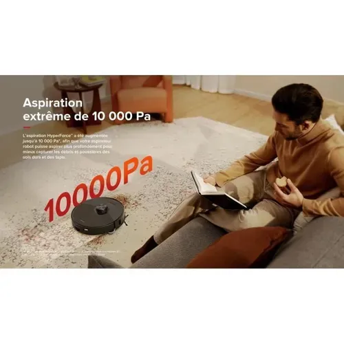 S8 Maxv Ultra Aspirateur Robot Laveur Avec Station Rockdock Ultra 8-en-1 - 10000pa - Brosse Latérale
