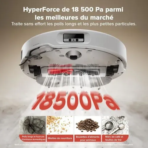 Qrevo Curv - Robot Aspirateur Laveur Avec Station Multifonction 3.0 - 18500 Pa - Systeme Anti-enche