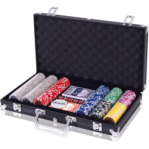 Malette Poker Set De Poker Professionnel 300 Jetons Avec 2 Jeux De 54 ...