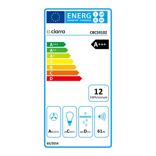 Hotte Aspirante CBCS9102-OW avec Capteur Tactile, Contrôle wifi et Application 650m³/h