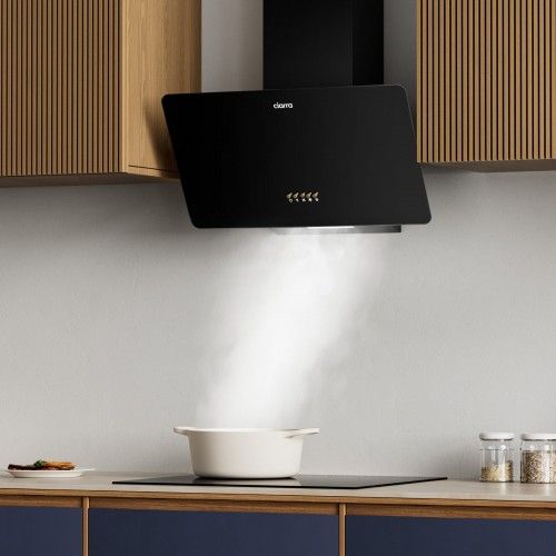 Hotte Inclinée 60cm Verre Noir Cbcb6750-b Classe A++ DC MOTOR