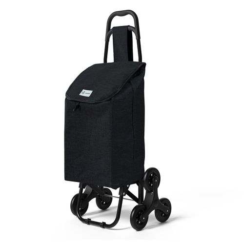 Chariot De Courses Pliable Monte Escalier Style Oxford Noir