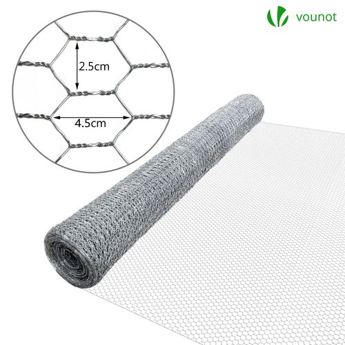 Grillage à Poule Avec Fils 25mm En Acier Galvanise 1x25m
