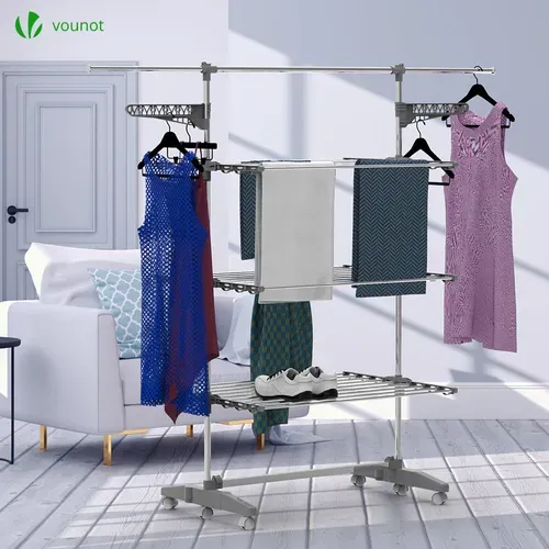 Séchoir A Linge Etendoir Pliable Ailes Pliables 3 Niveaux