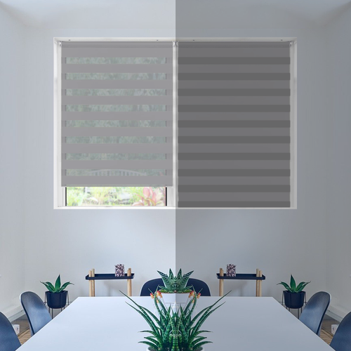 Store Enrouleur Jour Nuit Double 80x150 cm Gris
