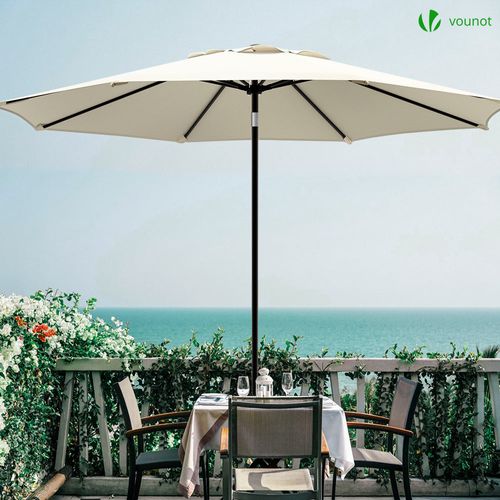 Parasol Inclinable 2.70 X 2.40m Avec Housse De Protection Beige