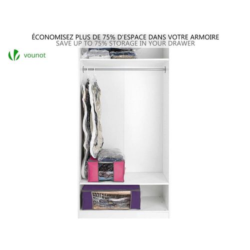 Lot De 9 Housse De Rangement Sous Vide Grande Capacité XXL